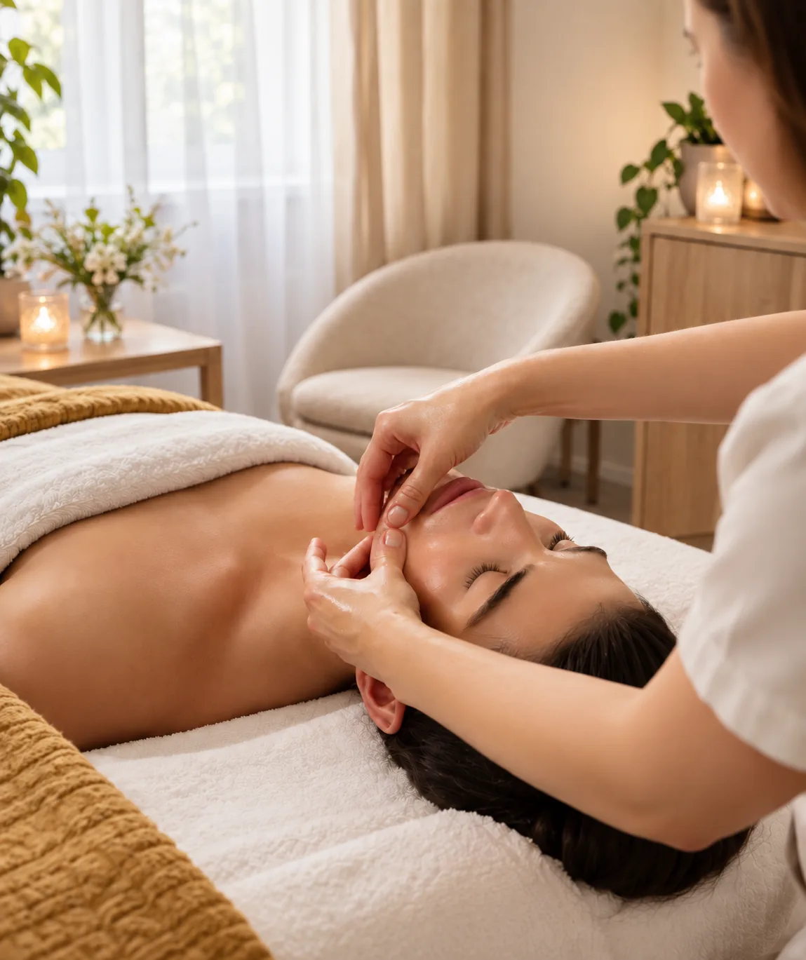 Massage facial anti age